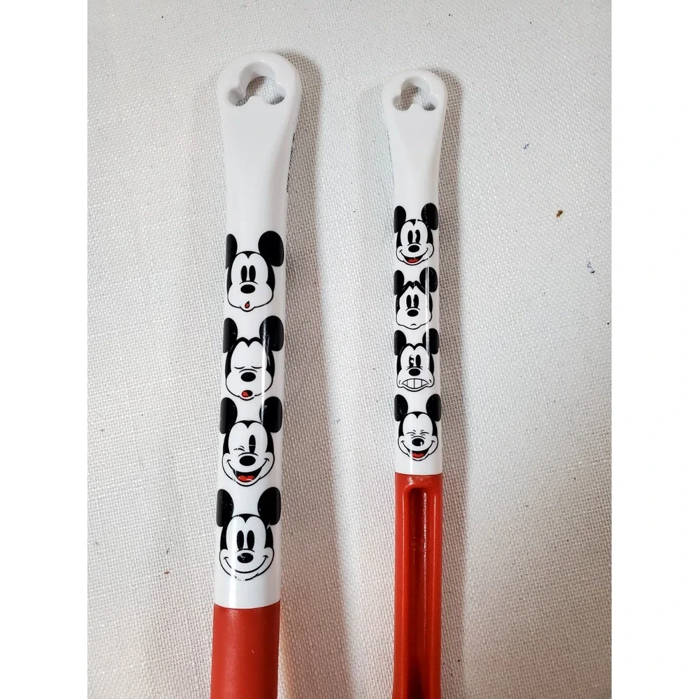 Disney Mickey Mouse Red Cooking Spoon Set Large & Small Plastic Kitchen Utensils